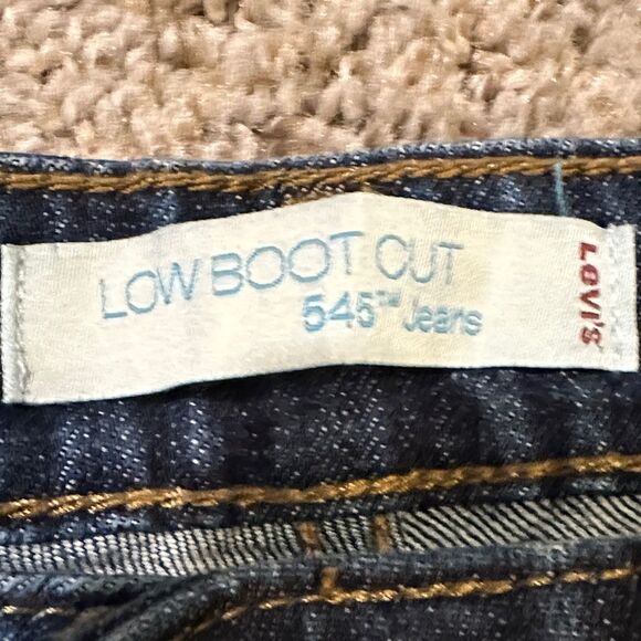 Levi's 545 Low Boot Cut Dark Blue Women's Jeans - Picture 2 of 5